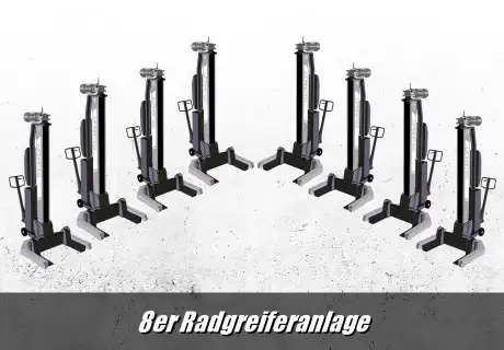 8 Säulen Radgreiferanlage
